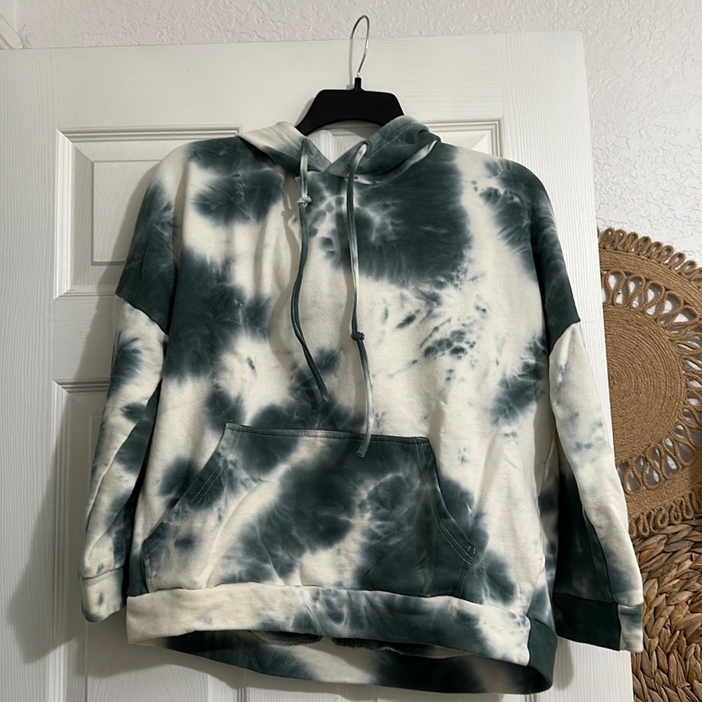 Green & Yellow Tie Dye Hoodie